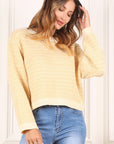 Lilou Herringbone Crew Neck Sweater - Online Only