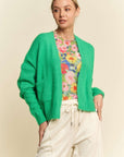 Davi & Dani Open Front Drop Shoulder Cardigan