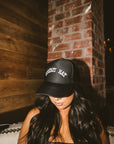 Cowboy Hat Trucker Hat - Black - My Pampered Life Seattle