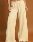 Umgee Elastic Waist Wide Leg Pants