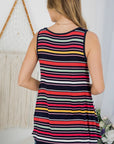 e Luna PLUS Mixed Striped Tank Top