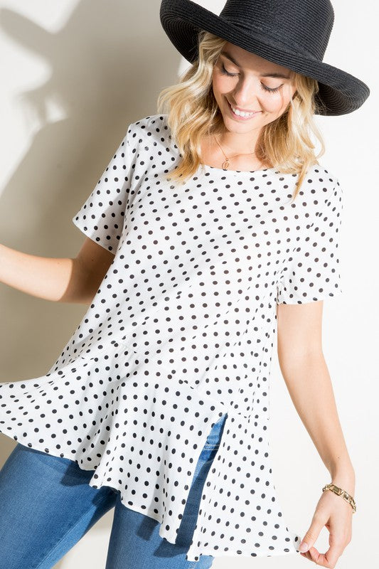 e Luna Polka Dot Tunic Top