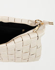 Fame Faux Leather Basket Weave  Crossbody Bag