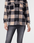 Coco & Carmen Tucker Plaid Fuzzy Shacket