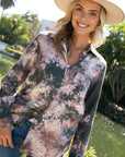 e Luna Tie Dye Button Down Shirts