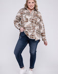 Plus Size Aztec Western Shacket