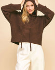 Davi & Dani Drop Shoulder Long Sleeve Hooded Sweater