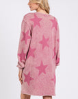 SAGE + FIG Washed Star Print Round Neck Dress