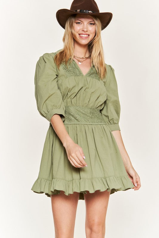 Jade By Jane Eyelet Detail Short Dress