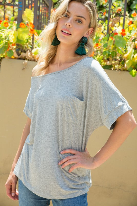 e Luna PLUS Solid One Shoulder Top