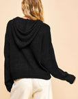 Davi & Dani Drop Shoulder Long Sleeve Hooded Sweater