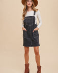 Annie Wear Wide Strap Denim Overall Dress with Pockets