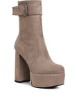 Wanderer Flared Block Heel Mid-Calf Boots