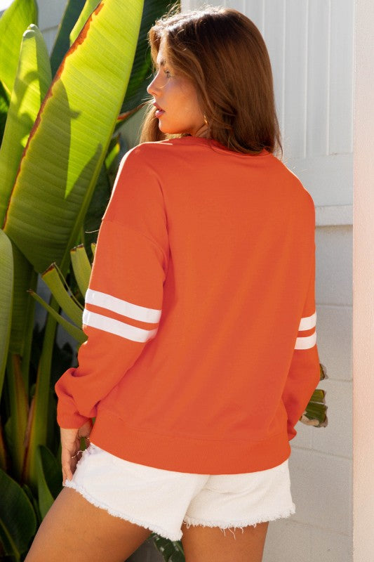 Taylor Striped Oversized Sweatshirt