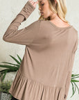 e Luna Solid Babydoll Top