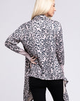 Leopard Print Open Front Cardigan