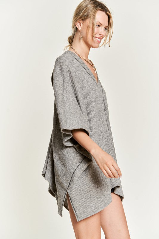 Jade By Jane V-Neck Poncho Top