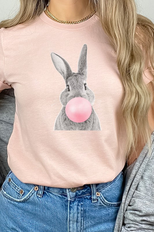 Cute Bubblegum Bunny Easter PLUS Graphic Tee