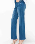 bytos Full Size Cat's Whiskers High Rise Straight Jeans