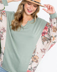 e Luna PLUS Floral Mixed Top