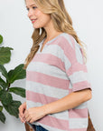 e Luna PLUS Striped Basic Top