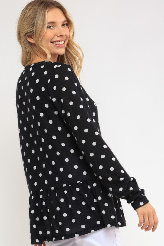 e Luna Polka Dot Tunic Top