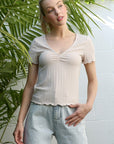 V-Neck Short Sleeve by Lilou - Online Only