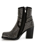 Babbon Studded Harness Detail Ankle Boots