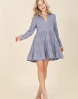 Corduroy Tiered Dress - Online Only