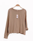 Fabina Pre-washed Cotton Oversized Long Sleeve Top