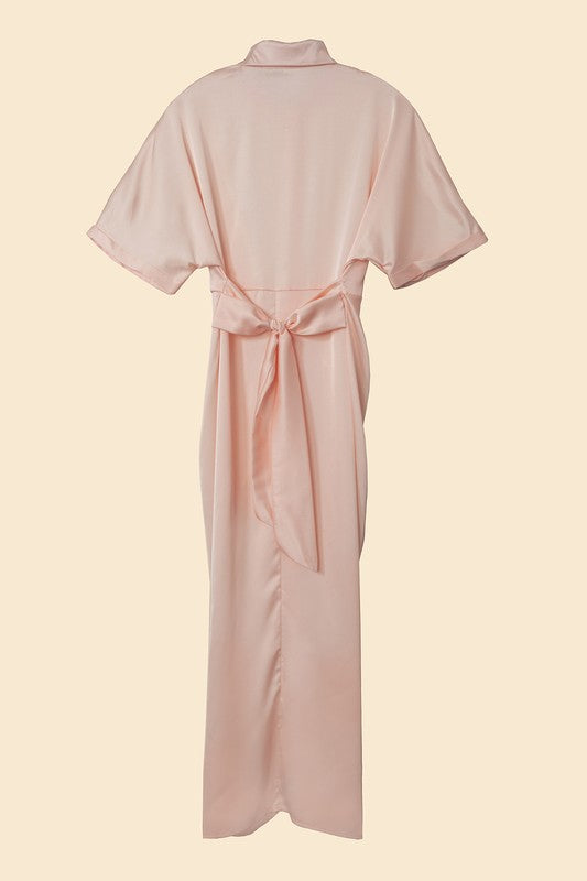 Satin Wrap Dress - Online Only