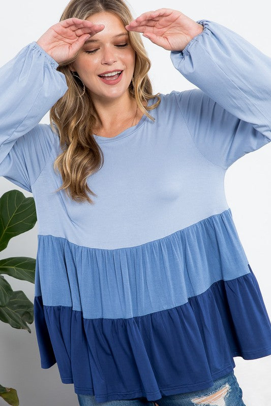 e Luna PLUS Color Block Tiered Swing Top