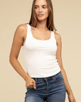 ZENANA Double Layer Round Neck Tank Top