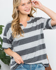 e Luna Striped Basic Top