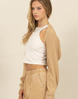 HYFVE Ribbed Knit Bolero Cardigan