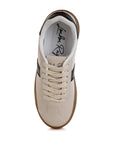 Knockout Faux Leather Lace-Up Sneakers