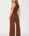 Basic Bae Full Size Ribbed Tank and Wide Leg Pants Set