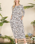 Celeste Full Size Leopard Contrast Dress with Pockets