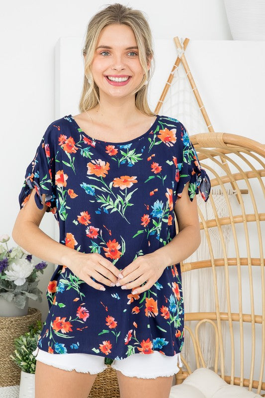 e Luna PLUS Floral Boxy Top