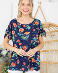 e Luna PLUS Floral Boxy Top