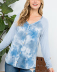 e Luna Tie Dye Mixed Top