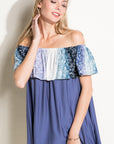 e Luna Ombre Tie Dye Off Shoulder Top