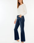 Kancan Mid Rise Button Fly Flare Jeans