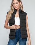 Snobbish Zip Up Turtleneck Vest with Pockets