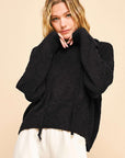 Davi & Dani Drop Shoulder Long Sleeve Hooded Sweater