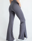 V-Waist Flared Yoga Pants with Pockets - Online Only