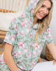 e Luna PLUS Floral Short Sleeve Sweatshirt