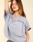 VERY J Nochted Short Sleeve Washed T-Shirt