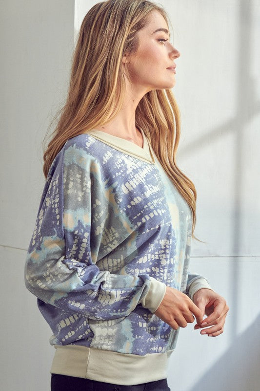 e Luna PLUS Tie Dye Print Sweatshirt