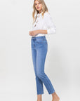 VERVET by Flying Monkey High Rise Stretch Crop Slim Straight